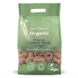 Just Natural Organic Whole Cashews 250g