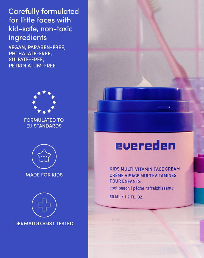 Carefully formulated for little faces with kid-safe, non-toxic ingredients

VEGAN, PARABEN-FREE,
PHTHALATE-FREE,
SULFATE-FREE,
PETROLATUM-FREE

FORMULATED TO EU STANDARDS
MADE FOR KIDS
DERMATOLOGIST TESTED