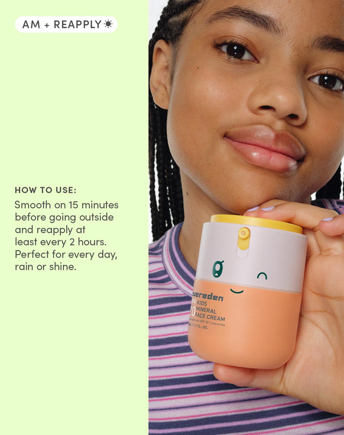 HOW TO USE:

Smooth on 15 minutes before going outside and reapply at least every 2 hours.
Perfect for every day, rain or shine.