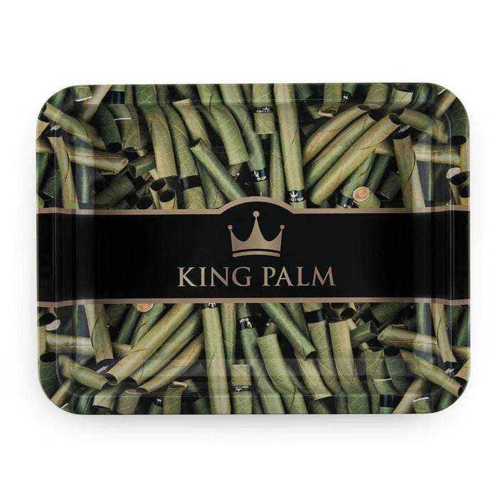 King Palm Royal Party Medium Metal Rolling Tray (8" x 10")
