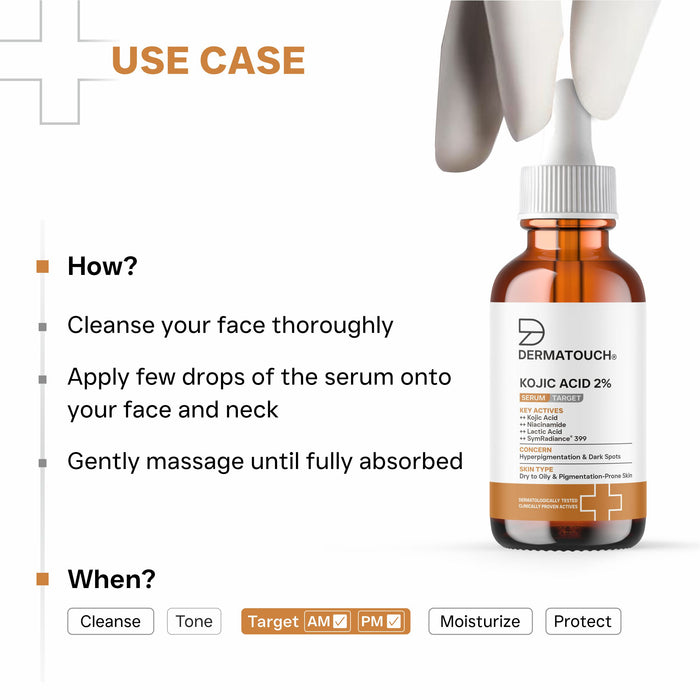 Kojic Acid 2% Serum for Hyperpigmentation & Dark Spots 30ml