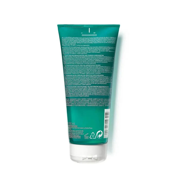 La Roche-Posay Effaclar Micropeeling Cleansing Gel With Salicylic Acid For Oily Skin 200ml La Roche-Posay