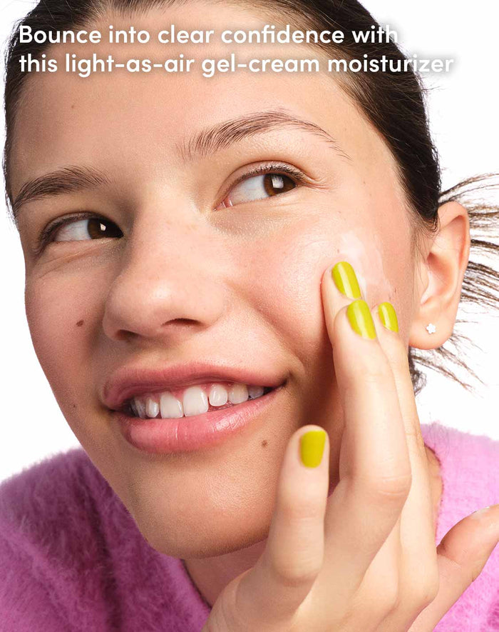 Bounce into clear confidence with this light-as-air gel-cream moisturizer