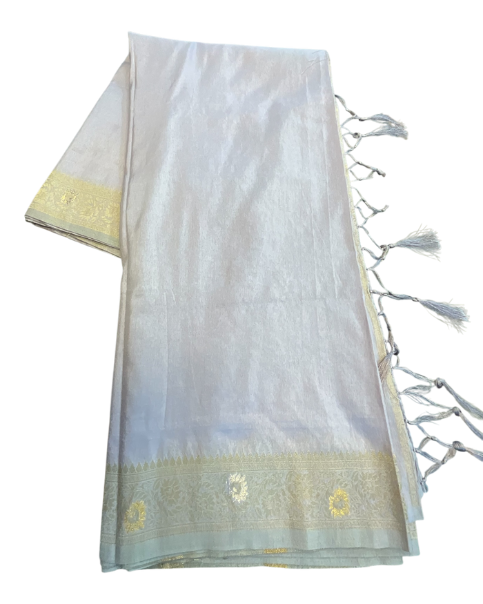 Lilac - Traditional Handloom Saree with Blouse Piece - UK stock - 24hr Dispatch - SP2630 KP
