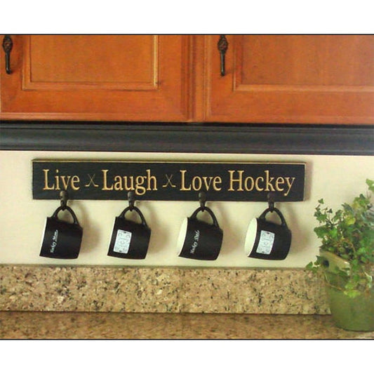 "Live Laugh Love Hockey" Coat/Mug Rack