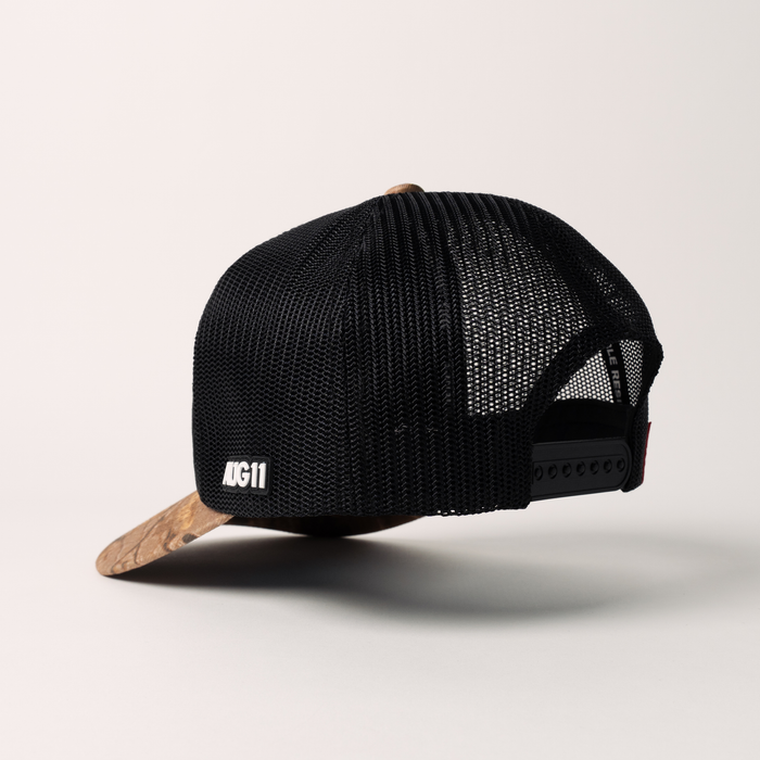 Lord Forgive Me Camo/Blk (Unstructured Mesh Trucker)