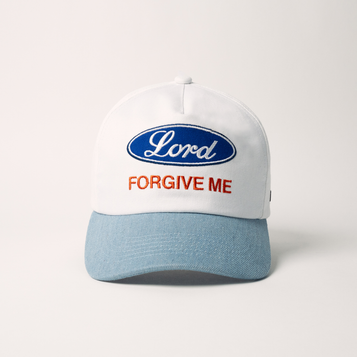 Lord Forgive Me White/Denim (Unstructured)