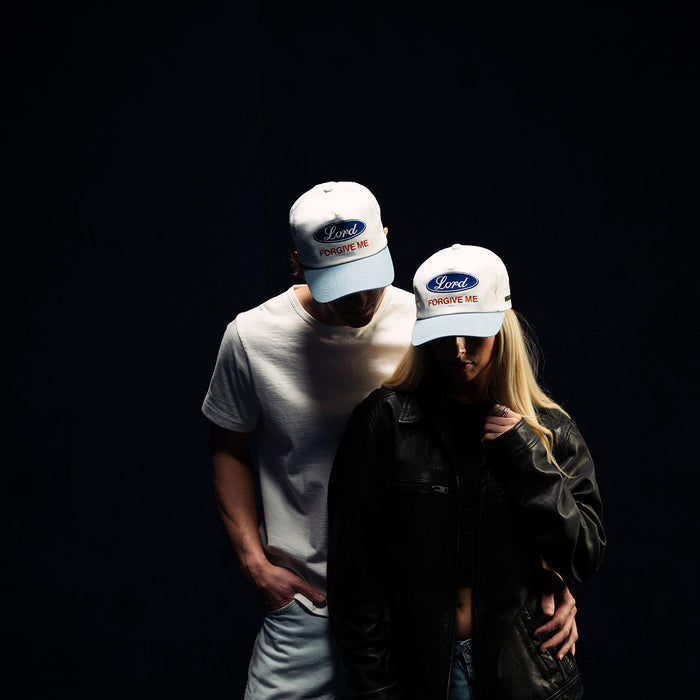 Lord Forgive Me White/Denim (Unstructured)