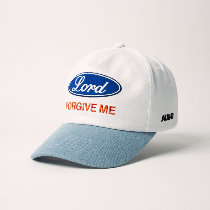 Lord Forgive Me White/Denim (Unstructured)