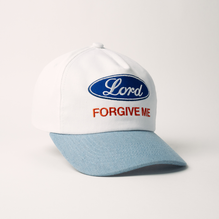 Lord Forgive Me White/Denim (Unstructured)