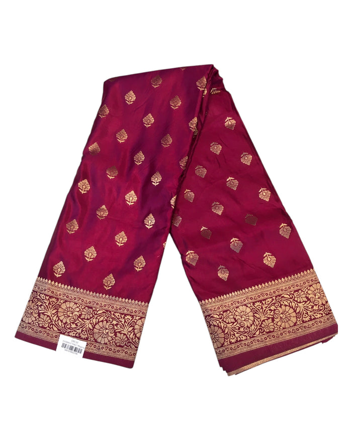 Magenta - Traditional Handloom Banarasi Sari / Saree - with Blouse Piece - SN2404 11VC24