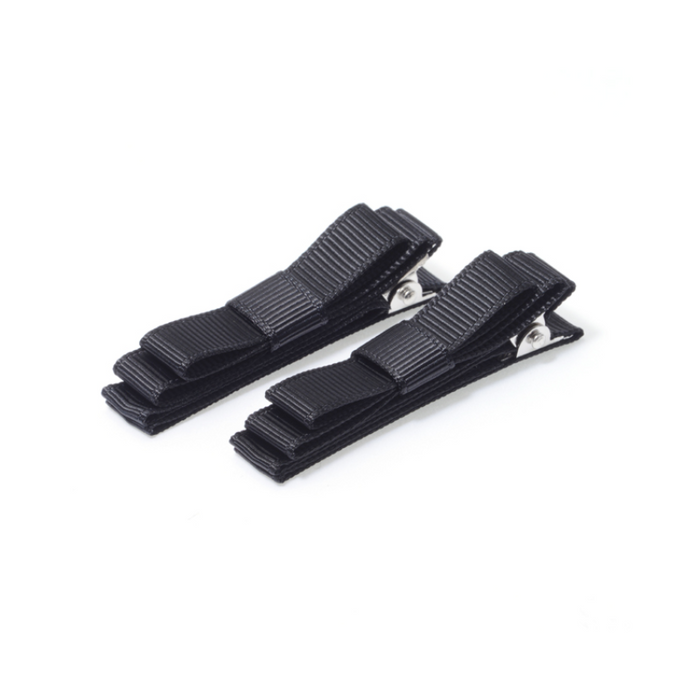 Mapepe No-crease Stick-on Hair Ribbon Clip 2p Black