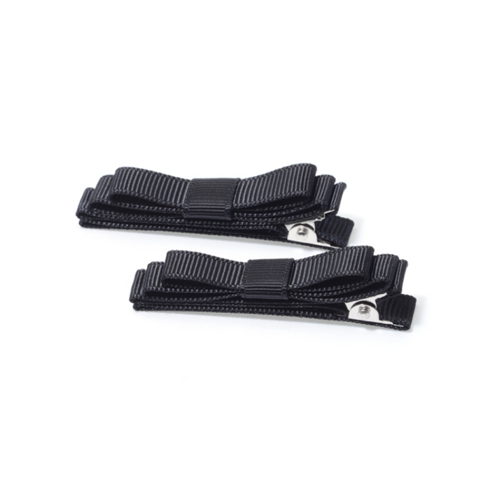 Mapepe No-crease Stick-on Hair Ribbon Clip 2p Black