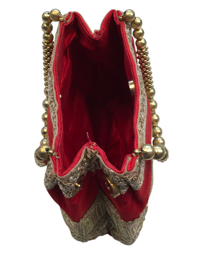 Maroon - Silky Bollywood HandBag - GJ22 10Pp24