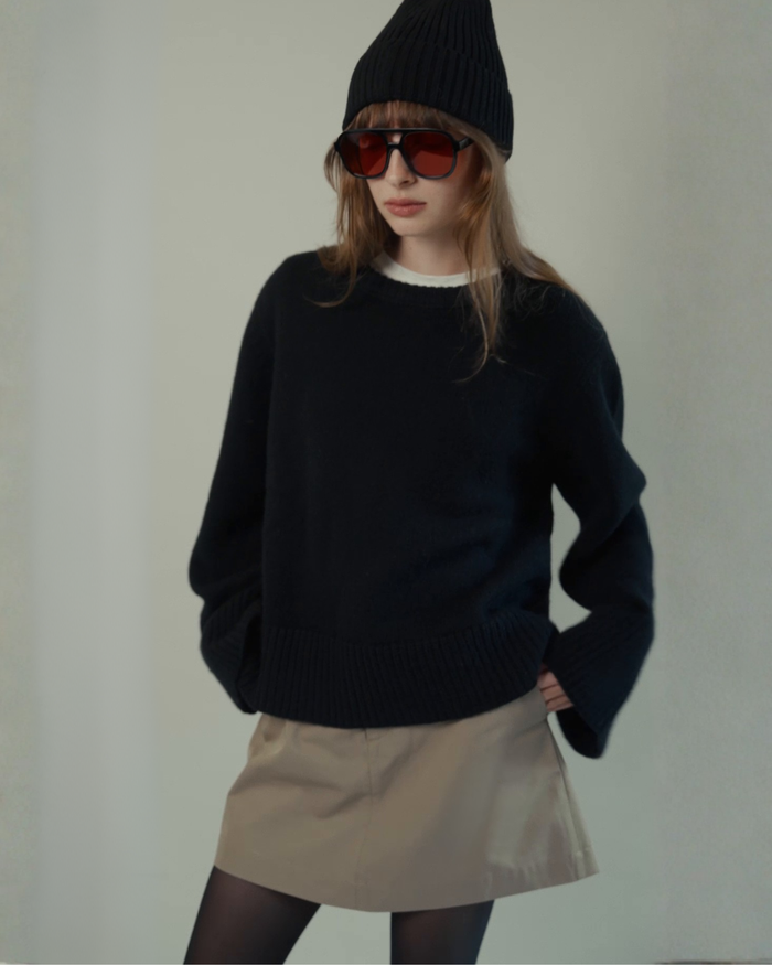 Mary Mini Skirt in Stone Sage