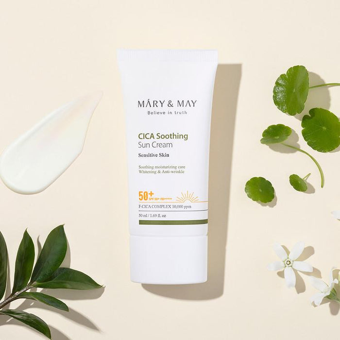 [MARY&MAY] CICA Soothing Sun Cream SPF50+ PA++++ - 50ml-MARY&MAY-Luxiface