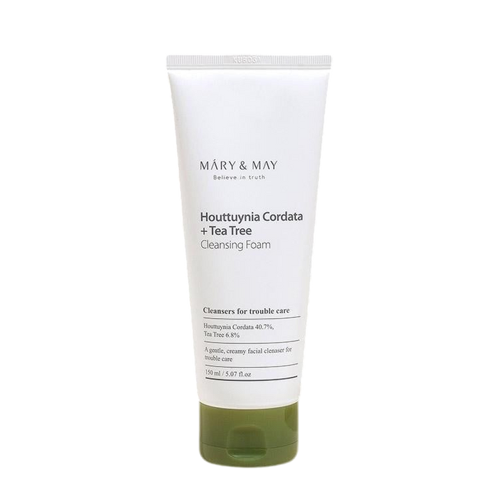 [MARY&MAY] Houttuynia Cordata + Tea Tree Cleansing Foam - 150ml-Luxiface.com