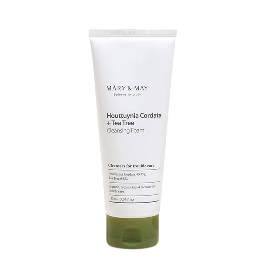 [MARY&MAY] Houttuynia Cordata + Tea Tree Cleansing Foam - 150ml-Luxiface.com