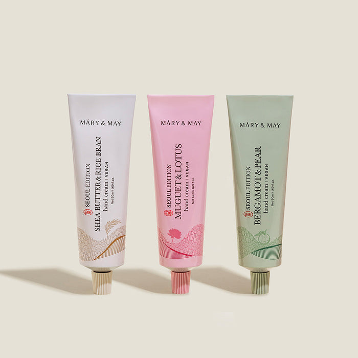 [Mary&May] Seoul Edition Hand Cream Trio Set (50ml x3)-Luxiface.com