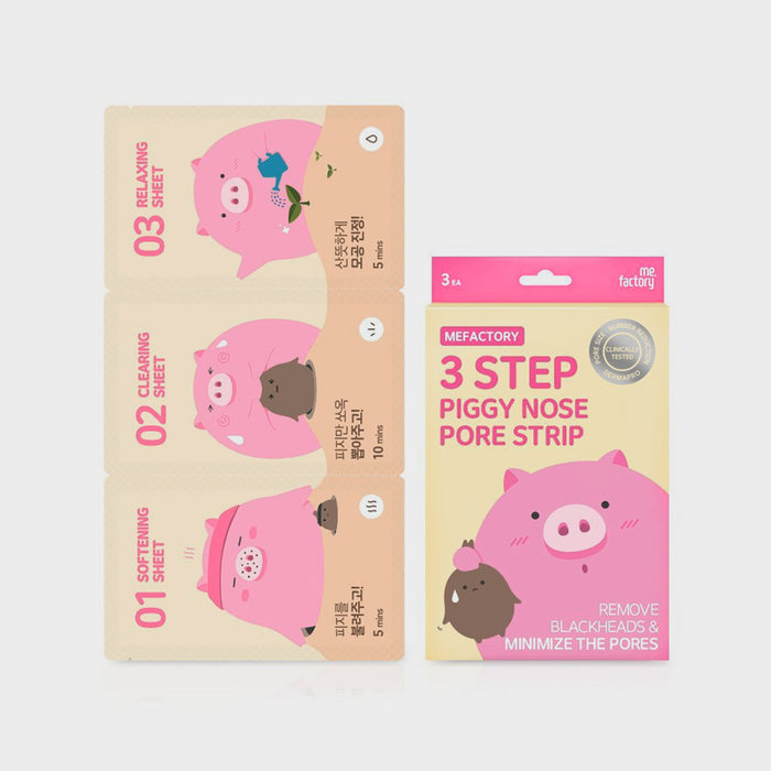 MEFACTORY 3 Step Piggy Nose Strip the best Korean nose blackhead remover