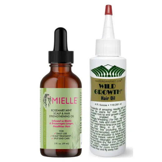 Mielle Rosemary Mint Oil & Wild Growth Oil Bundle