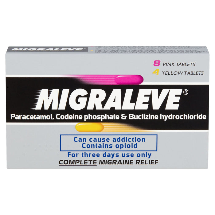 Migraleve 8 Pink & 4 Yellow Tablets