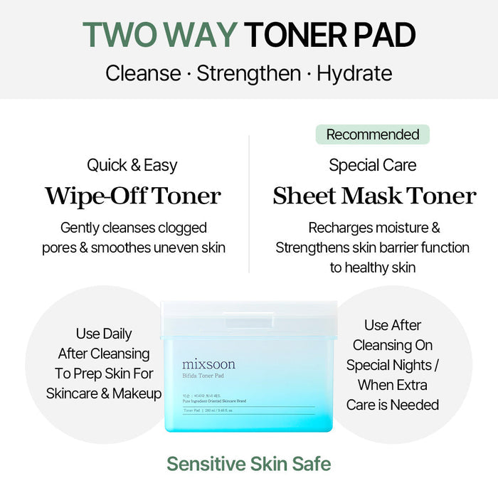 Mixsoon Bifida Toner Pad 120pcs