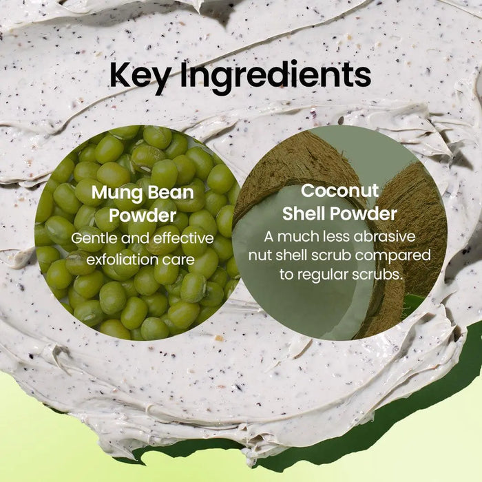Beplain Mung Bean Pore Clay Mask - fragrance-free non-drying formula for sensitive and oily skin