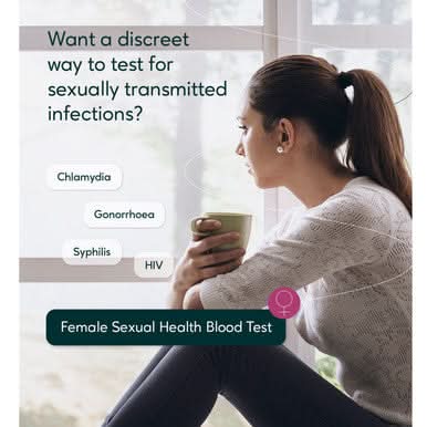 MyHealthChecked Female Sexual Health Blood & Urine Sample Collection Kit 1 Test