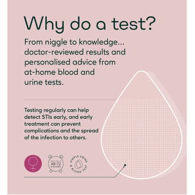 MyHealthChecked Female Sexual Health Blood & Urine Sample Collection Kit 1 Test