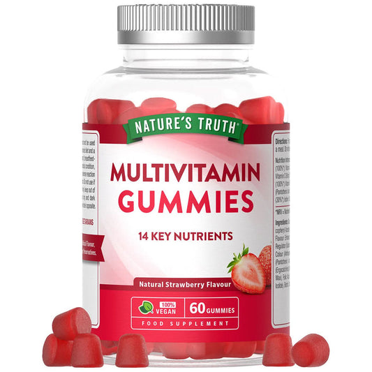 Nature's Truth Adult Multivitamin 60 Vegan Gummies Strawberry Flavour