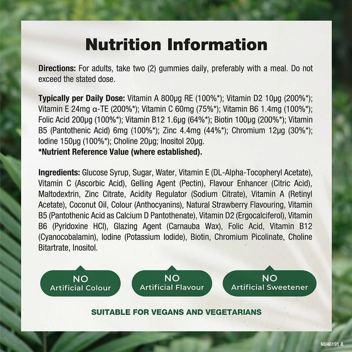 Nature's Truth Adult Multivitamin 60 Vegan Gummies Strawberry Flavour