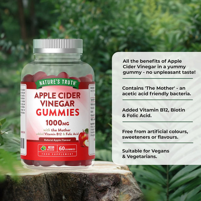 Nature's Truth Apple Cider Vinegar w/the Mother & Ginger 60 Gummies