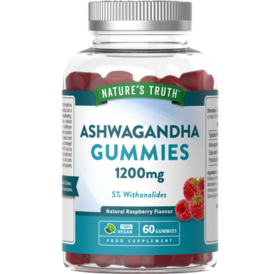 Nature's Truth Ashwagandha 1200mg Natural Raspberry Flavour  60 Tablets