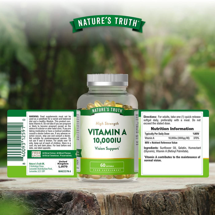 Nature's Truth High Strength Vitamin A 10,0000iu 60 Softgels