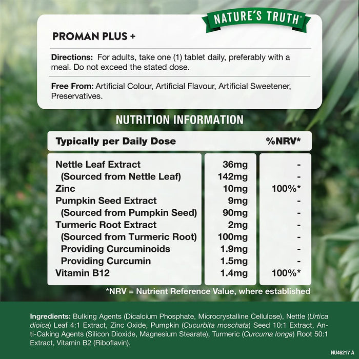 Nature's Truth Prostate Plus 60 Vegan Tablets