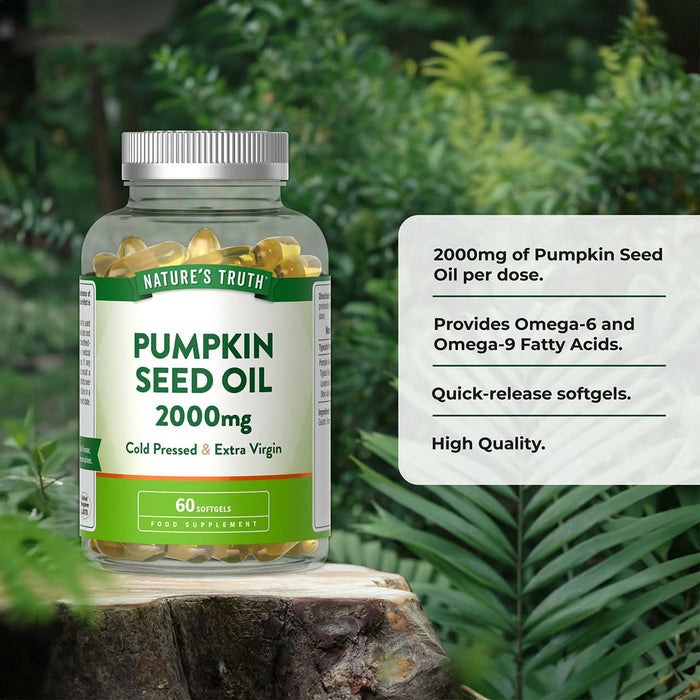 Nature's Truth Pumpkin Seed Oil 2000mg 60 Softgels