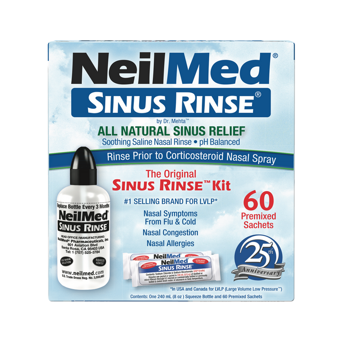 Neilmed Sinus Rinse Regular Kit 1 Nasal Irrigator and 60 Sachets