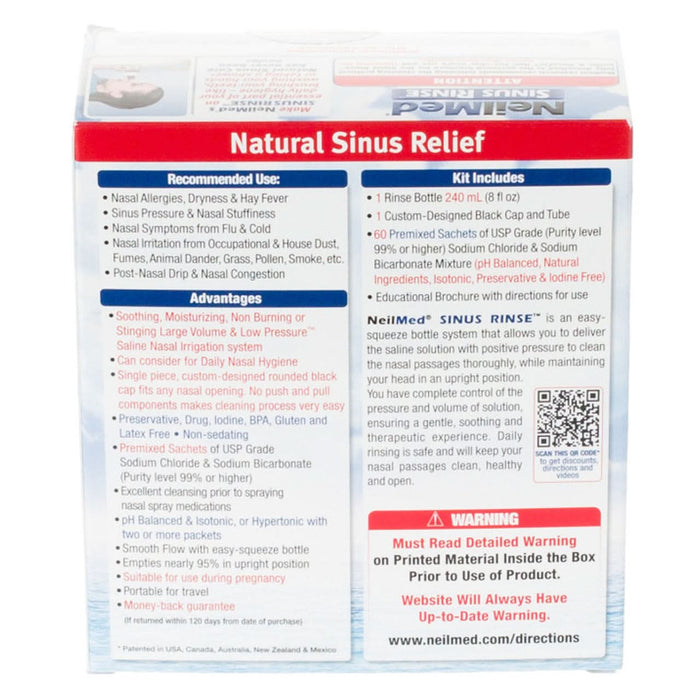 Neilmed Sinus Rinse Regular Kit 1 Nasal Irrigator and 60 Sachets