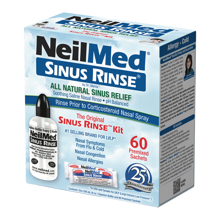 Neilmed Sinus Rinse Regular Kit 1 Nasal Irrigator and 60 Sachets
