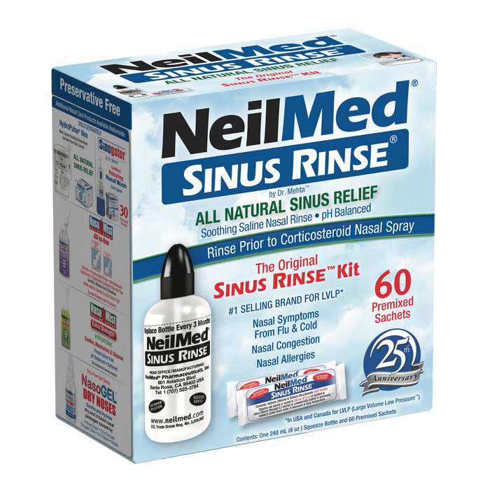 Neilmed Sinus Rinse Regular Kit 1 Nasal Irrigator and 60 Sachets