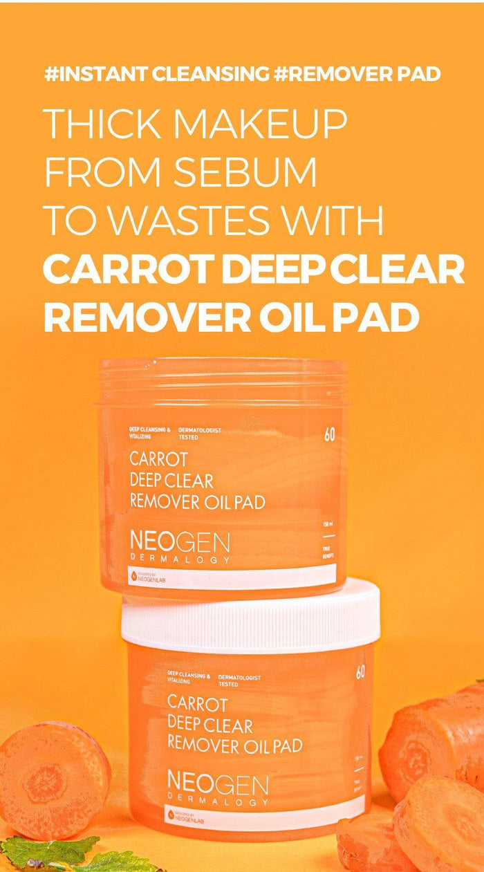 [NeoGen] Dermalogy Carrot Deep Clear Oil Pad 150ml (60 Pads)-NeoGen-Luxiface