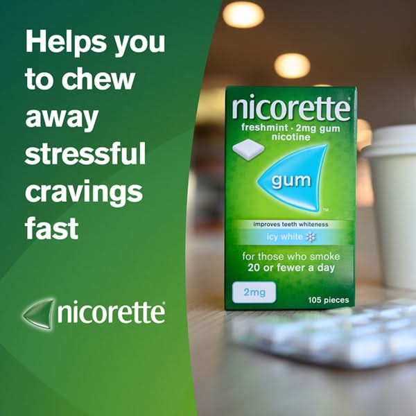 Nicorette Icy White 2mg Nicotine Gum