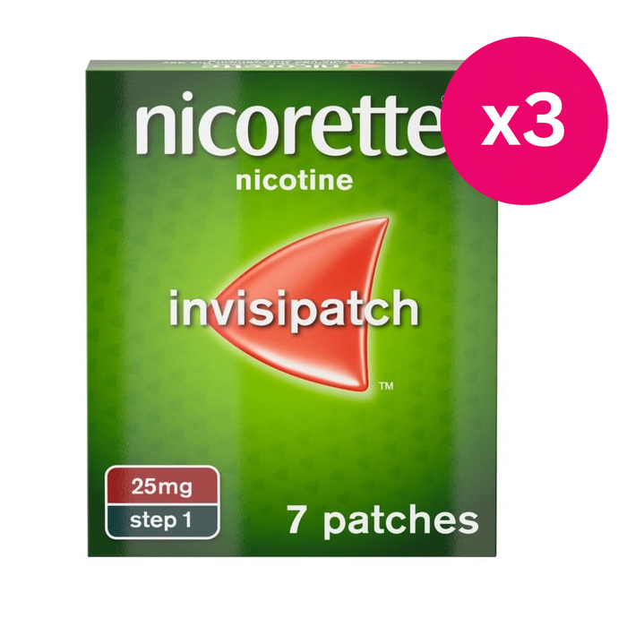 Nicorette Invisi Patch Step One 25mg 7 Pack