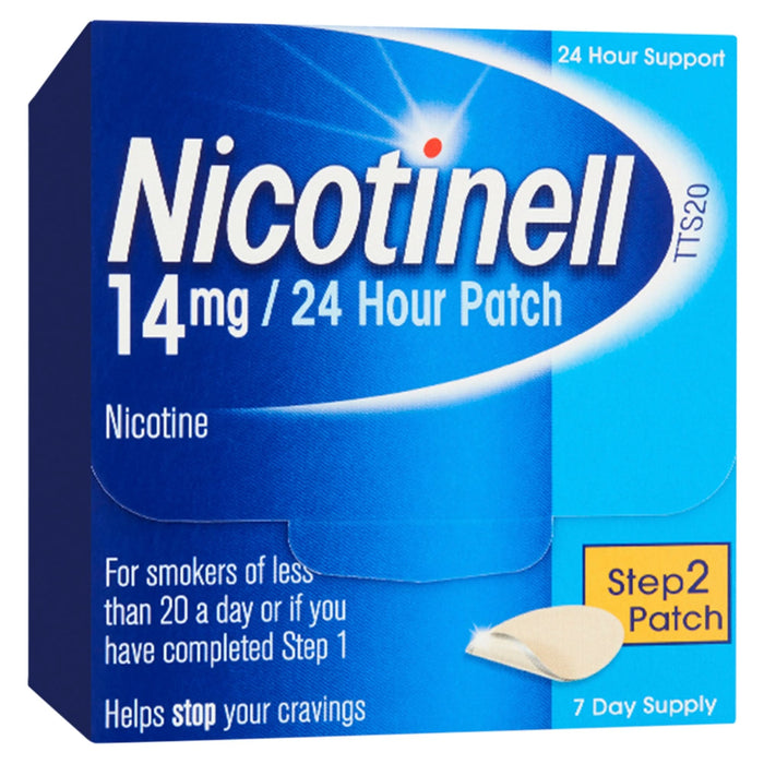 Nicotinell 24 Hour Patches Step Two 14mg 7 Pack