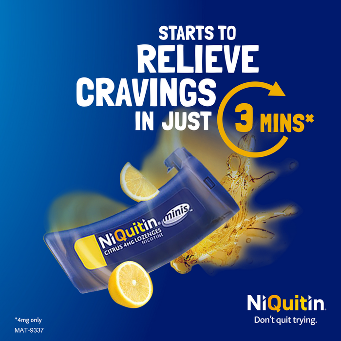NiQuitin Minis 4mg Citrus Lozenges 60 Pack