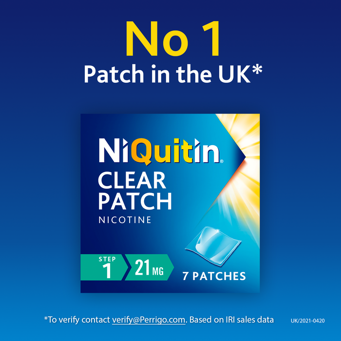 NiQuitin Pre-Quit Clear Patches 21mg 7 Pack