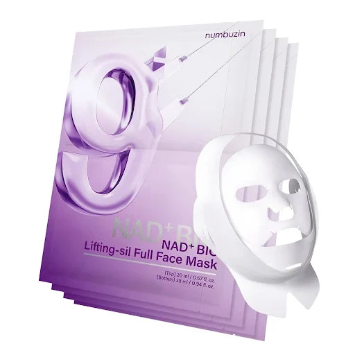 No.9+ NAD+ BIO Lifting-Sil Full Cover Facial Mask Set (4ea)