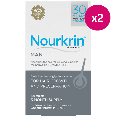 Nourkrin Man 6 Months Supply 180 Tablets x2