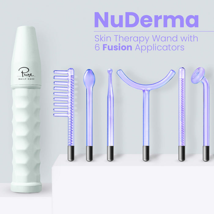 NuDerma Skin Therapy wand with 6 fusion